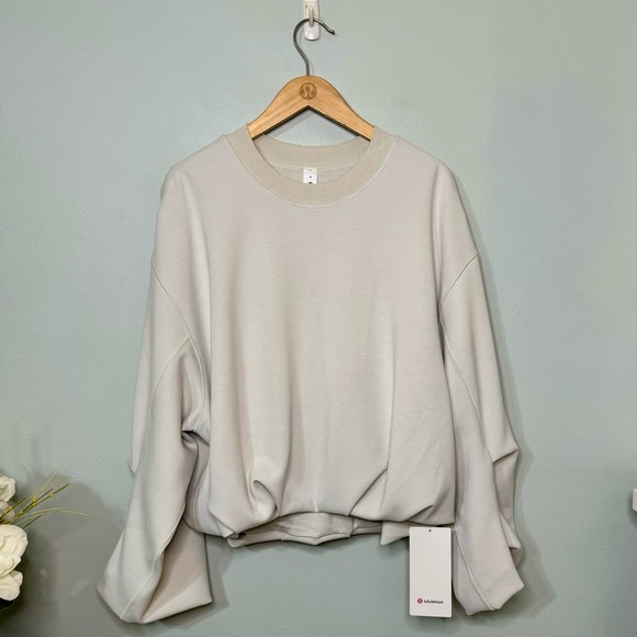 Lululemon Softstreme Voluminous Sleeve Pullover Bone Medium NWT - Picture 5 of 10